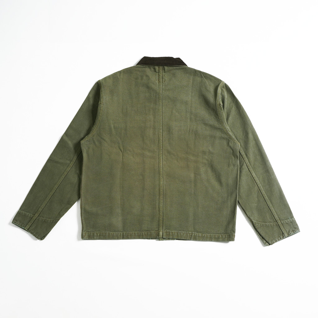Superego Jacket Boxy Canvas Vintage Kangaroo Olive WJ02B - Image 10