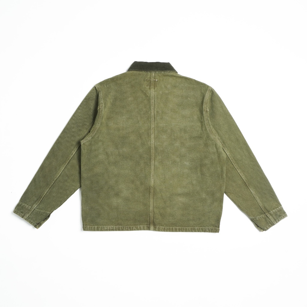 Superego Jacket Boxy Canvas Vintage Kangaroo Olive WJ02B - Image 3