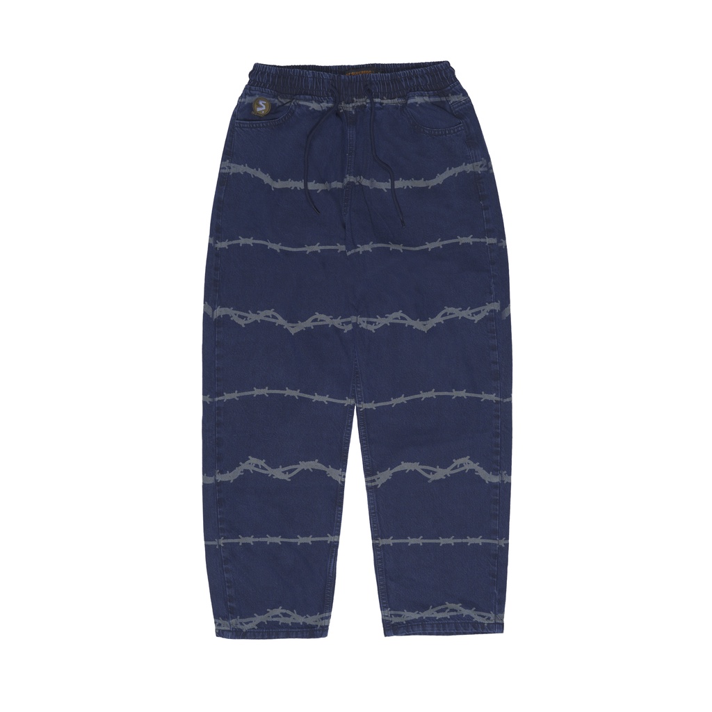 Superego Denim Pants Baggy WIRE Relaxed - Snow Navy BK01 - Image 4
