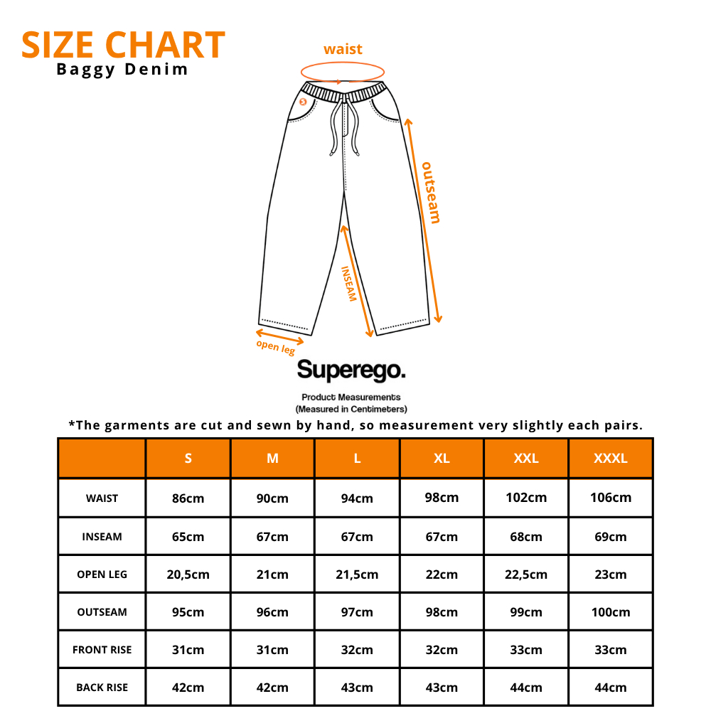 Superego Denim Pants Baggy Relaxed - Blue Wash BPR01G - Image 9