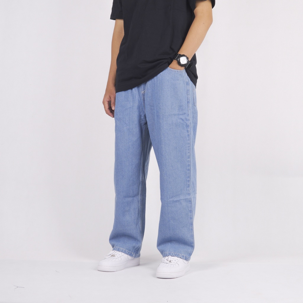 Superego Denim Pants Baggy Relaxed - Blue Wash BPR01G - Image 3