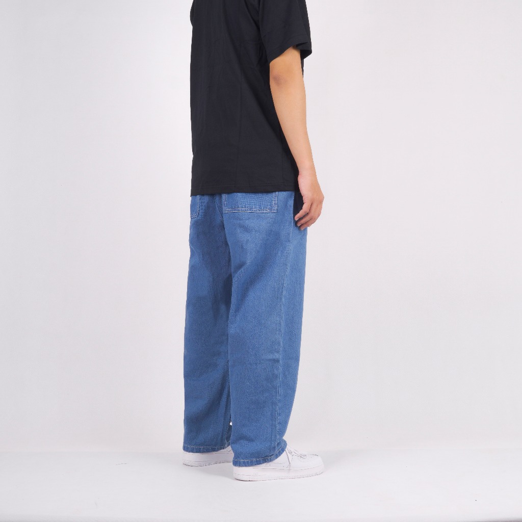 Superego Denim Pants Baggy Relaxed - Light Blue BPR01A - Image 13
