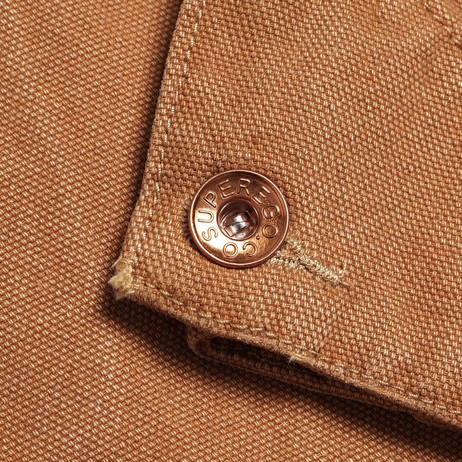 Superego Jacket Boxy Canvas Vintage Kangaroo Mustard WJ02A - Image 8