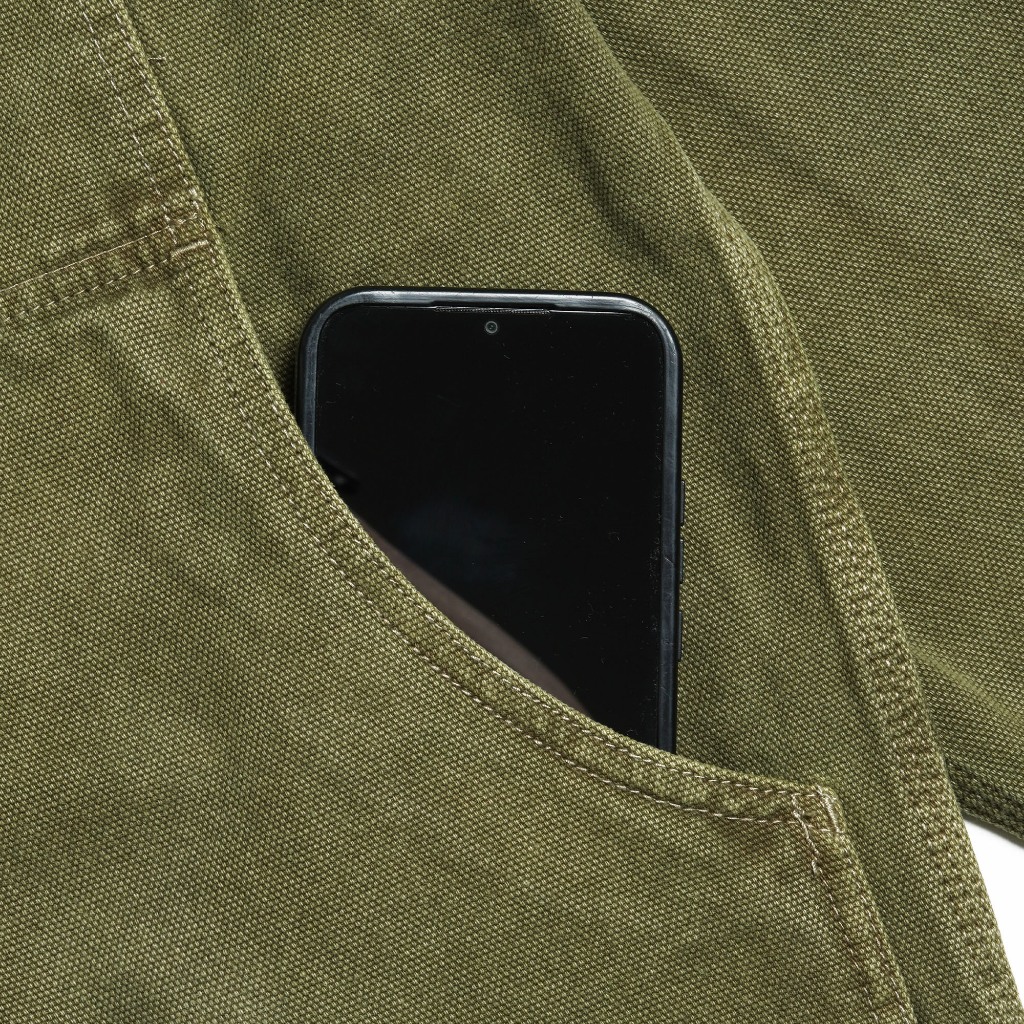 Superego Jacket Boxy Canvas Vintage Kangaroo Olive WJ02B - Image 6