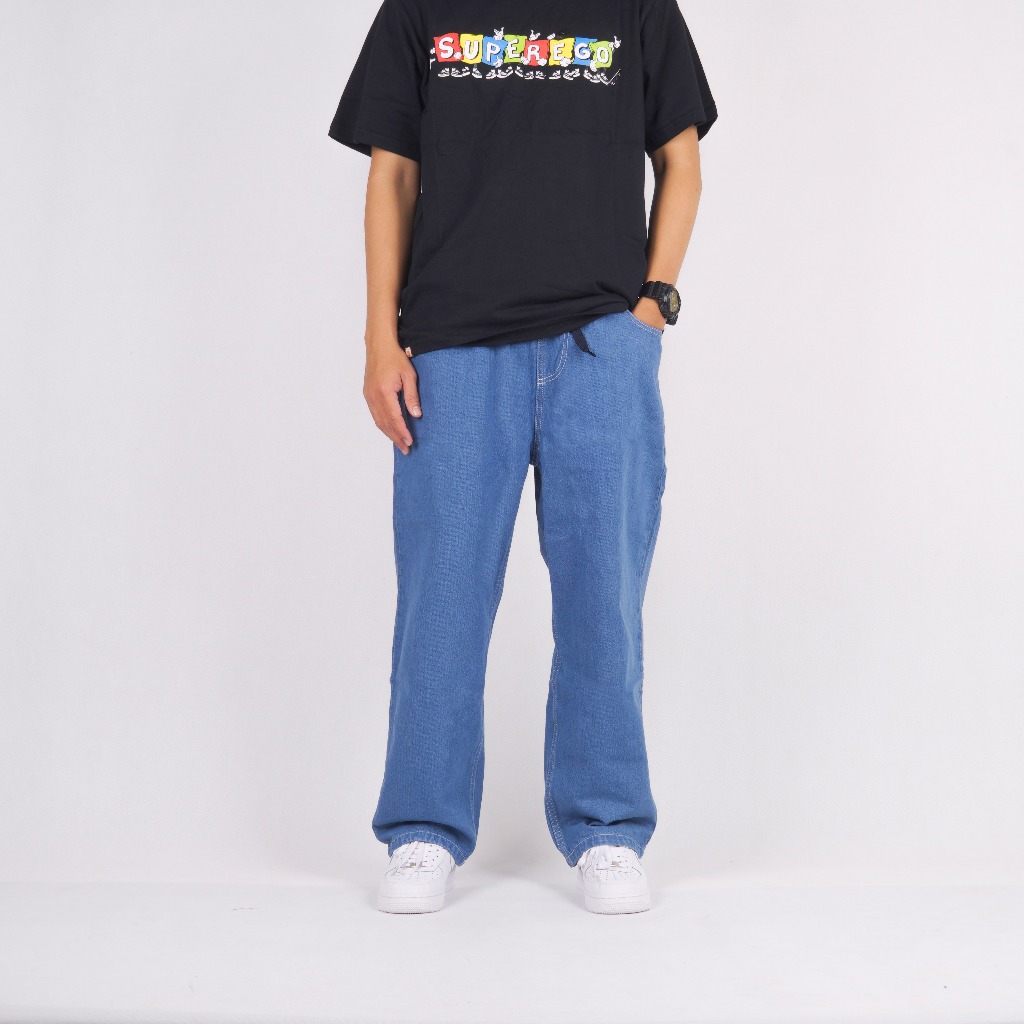 Superego Denim Pants Baggy Relaxed - Light Blue BPR01A - Image 10