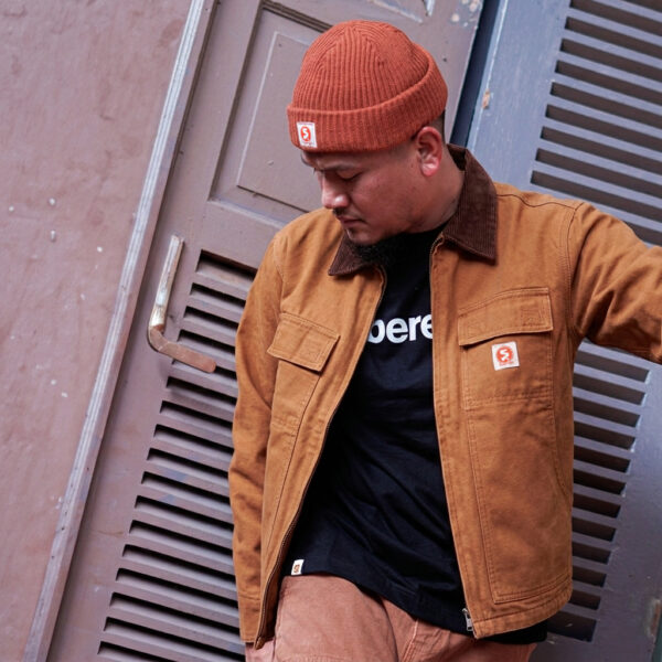 Superego Jacket Boxy Canvas Vintage Kangaroo Mustard WJ02A
