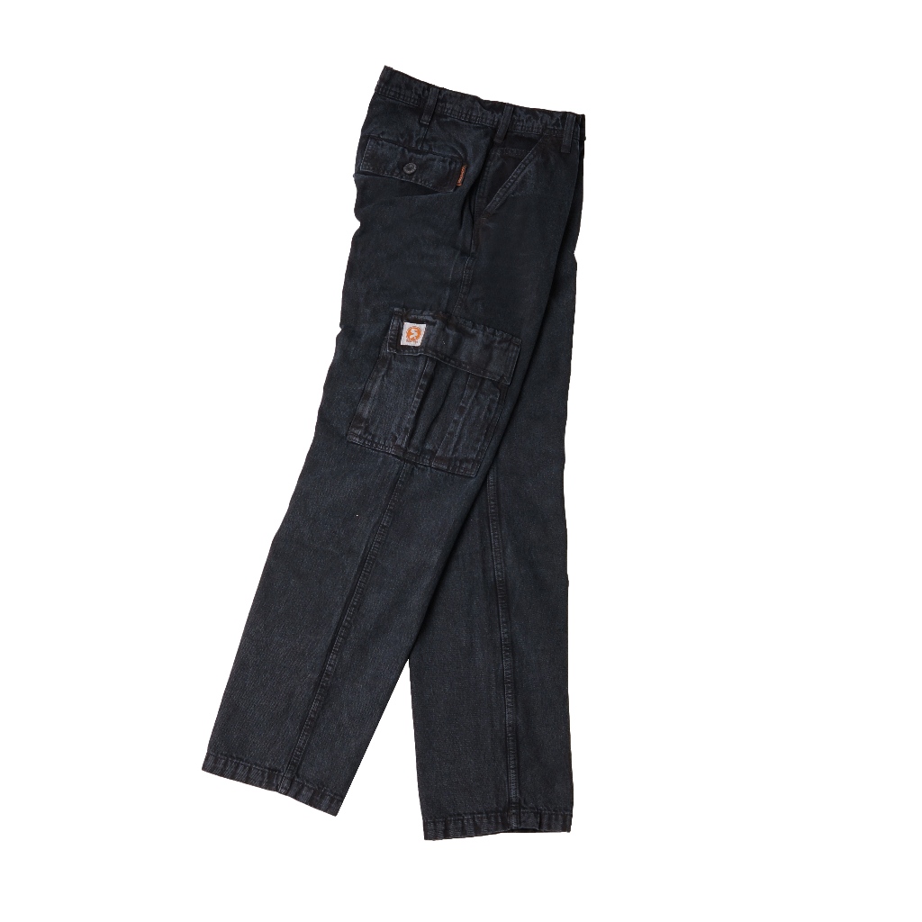 Superego Celana Cargo Jeans Pria Size 28-38 Loose Fit Long Pants Denim Snow Black SCPDW01D - Image 5