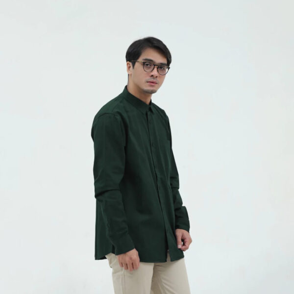 Shadow Kemeja Lengan Panjang Shanghai Kerah Slim Fit Dark Army KPJ02C