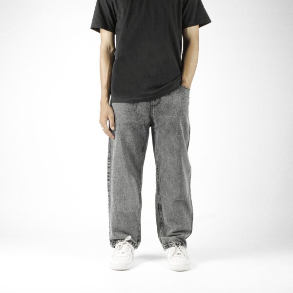 Superego Denim Pants Baggy Relaxed - Snow Light Black BPR01E