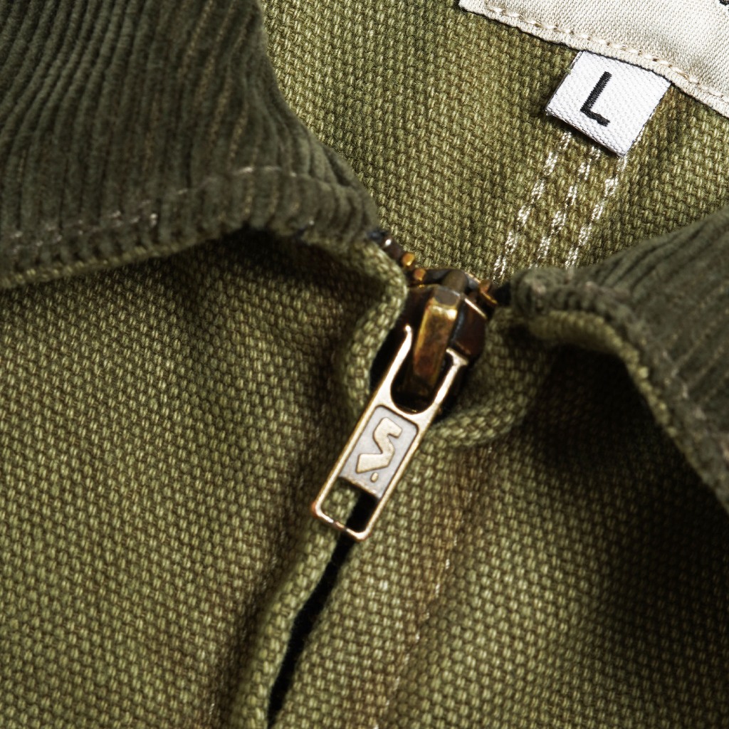 Superego Jacket Boxy Canvas Vintage Kangaroo Olive WJ02B - Image 5