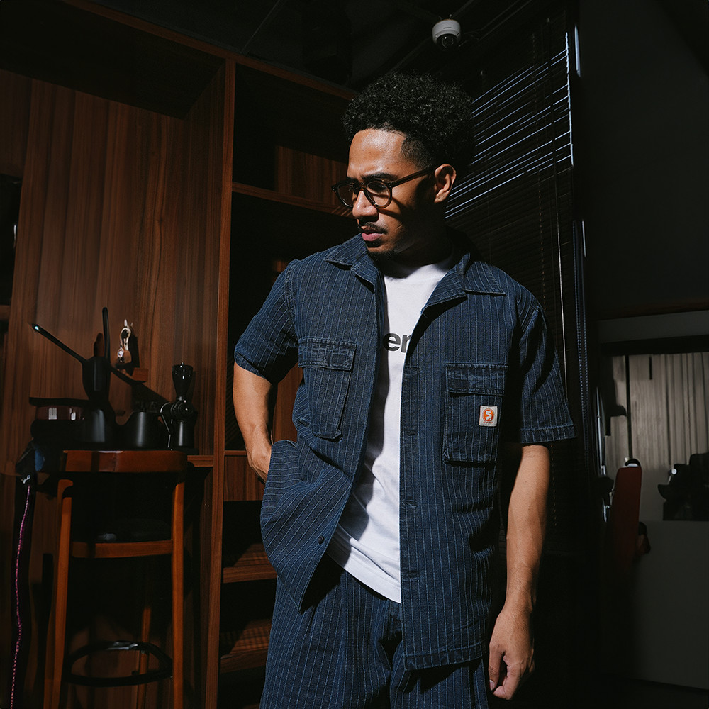 Superego Kemeja Denim Slub Airflow Blue Indigo SLUB02B - Image 8