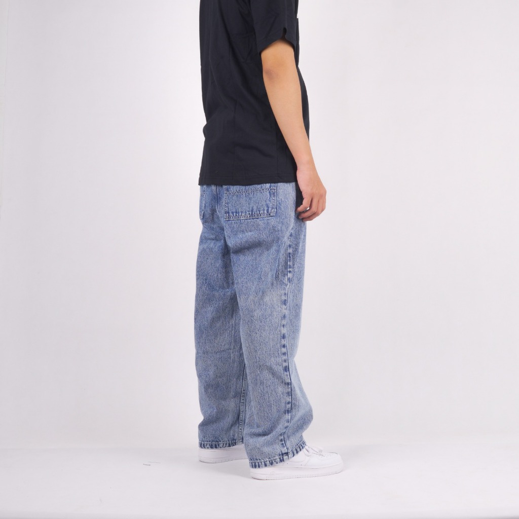 Superego Denim Pants Baggy Relaxed - Snow Light Blue BPR01B - Image 13
