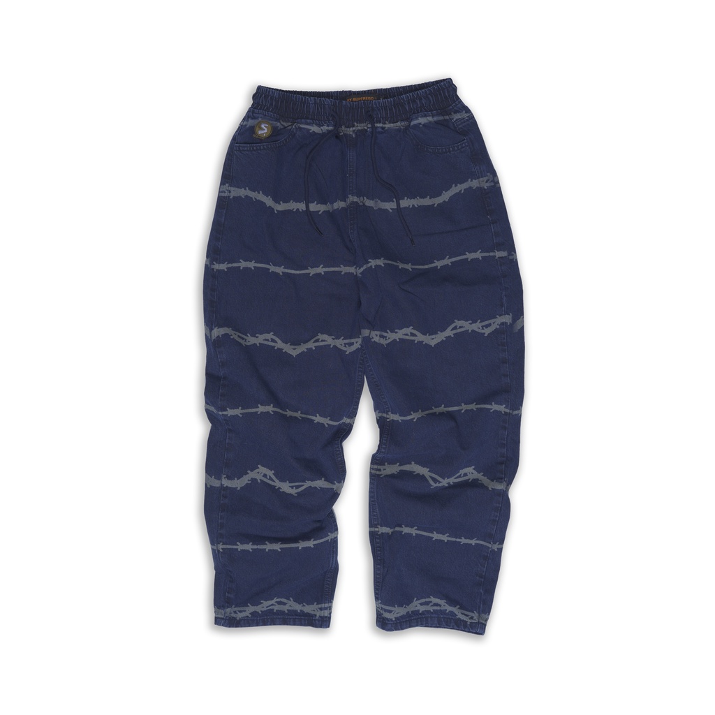 Superego Denim Pants Baggy WIRE Relaxed - Snow Navy BK01 - Image 5