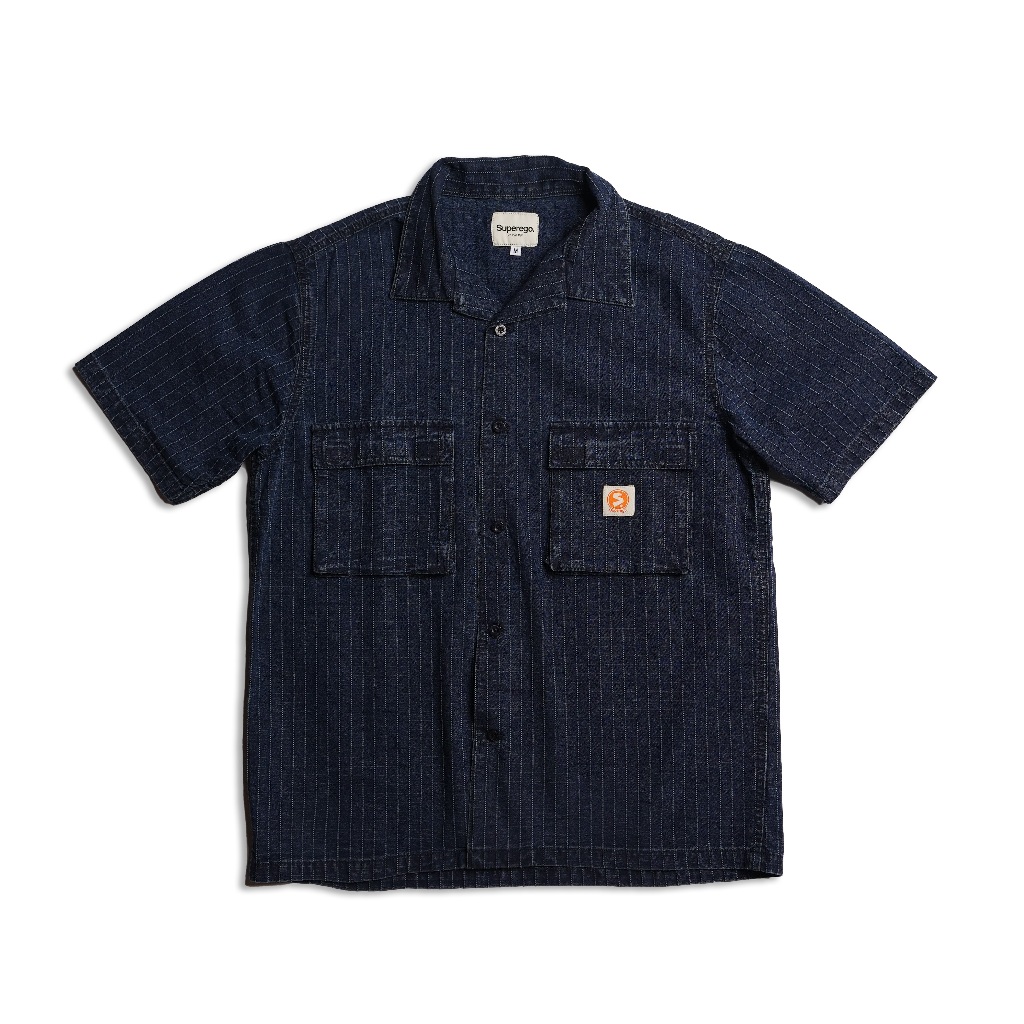 Superego Kemeja Denim Slub Airflow Blue Indigo SLUB02B - Image 4