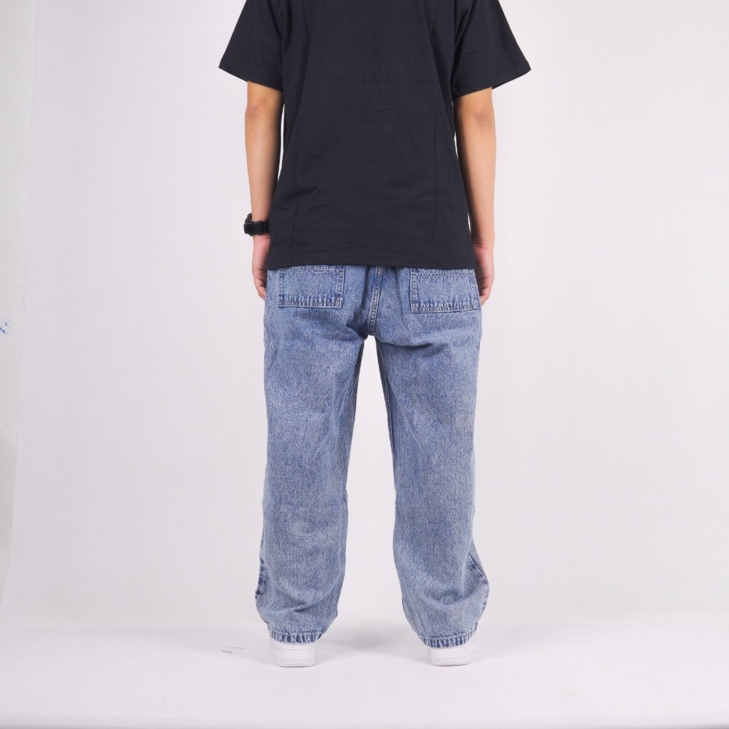 Superego Denim Pants Baggy Relaxed - Snow Light Blue BPR01B - Image 14