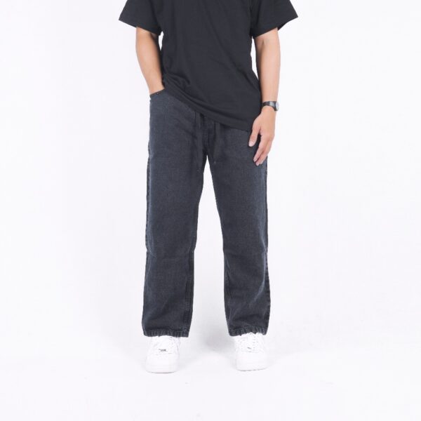 Superego Denim Pants Baggy Relaxed - Snow Black BPR01F