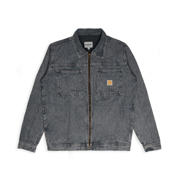 Superego Jacket Work Denim Snow Light Black WJ01B