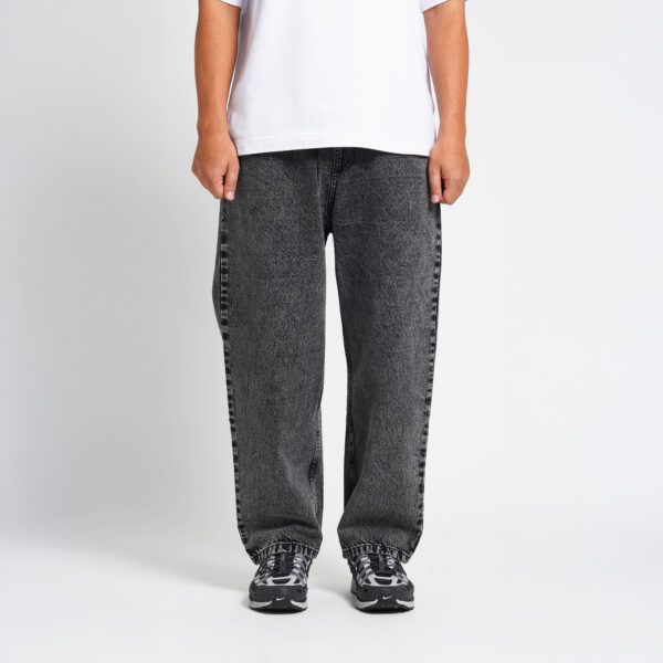 Superego Denim Pants Baggy Relaxed - Snow Light Black BPR01E