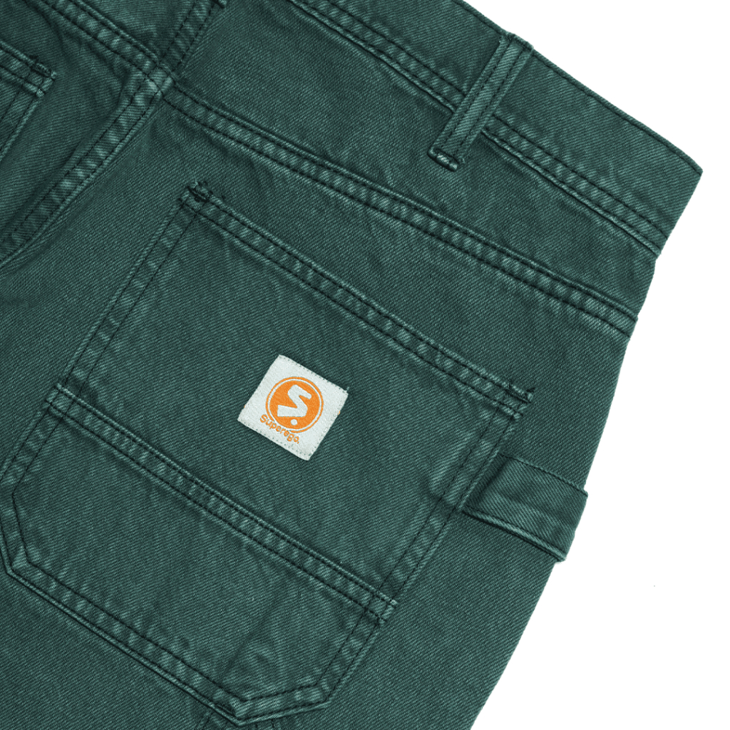 Superego Celana Carpenter Denim Jeans Panjang Utility Standar Olive Green CPS02B - Image 11
