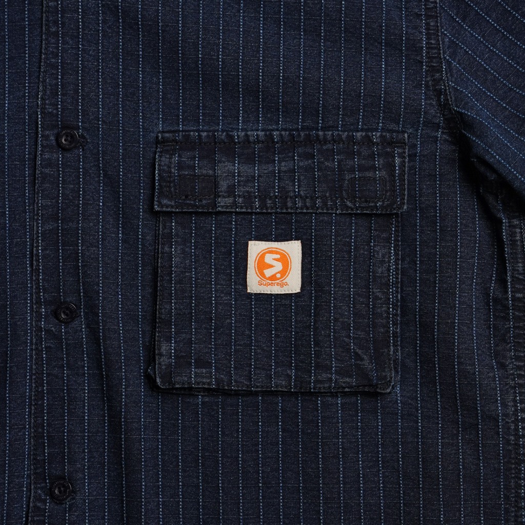 Superego Kemeja Denim Slub Airflow Blue Indigo SLUB02B - Image 6