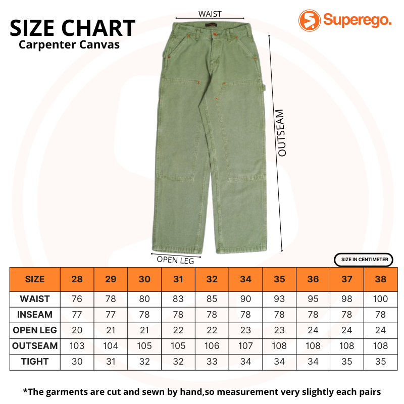 Superego Celana Carpenter Double Knee Canvas Olive CPS07B - Image 9