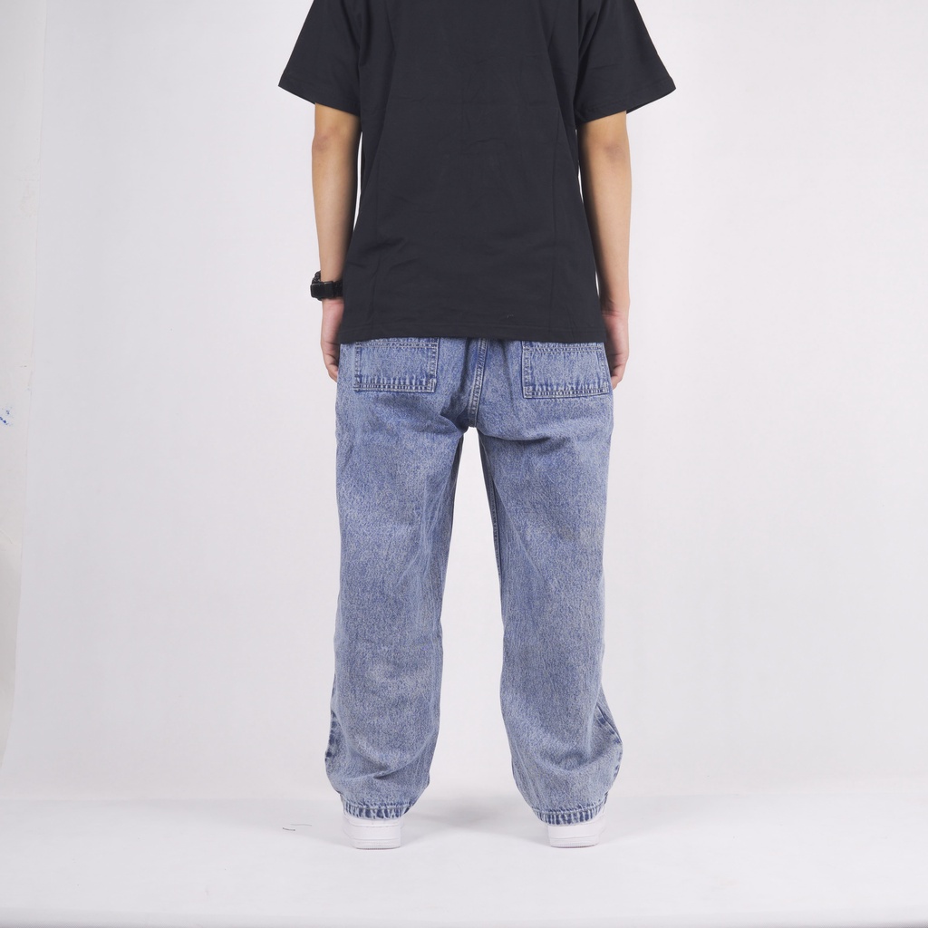 Superego Denim Pants Baggy Relaxed - Snow Light Blue BPR01B - Image 2