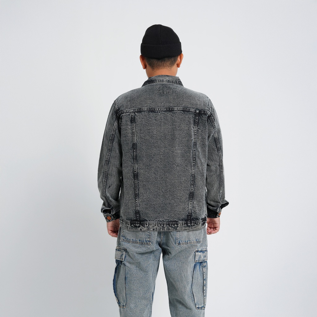 Superego Jacket Work Denim Snow Light Black WJ01B - Image 6