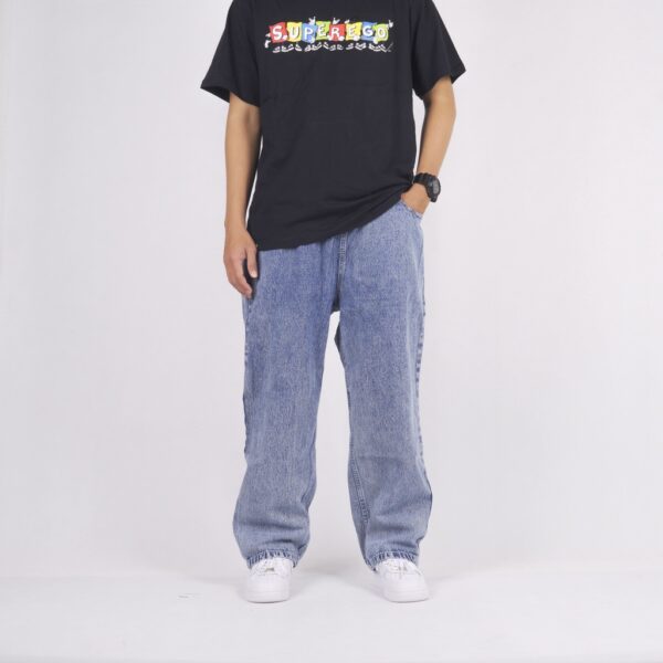 Superego Denim Pants Baggy Relaxed - Snow Light Blue BPR01B