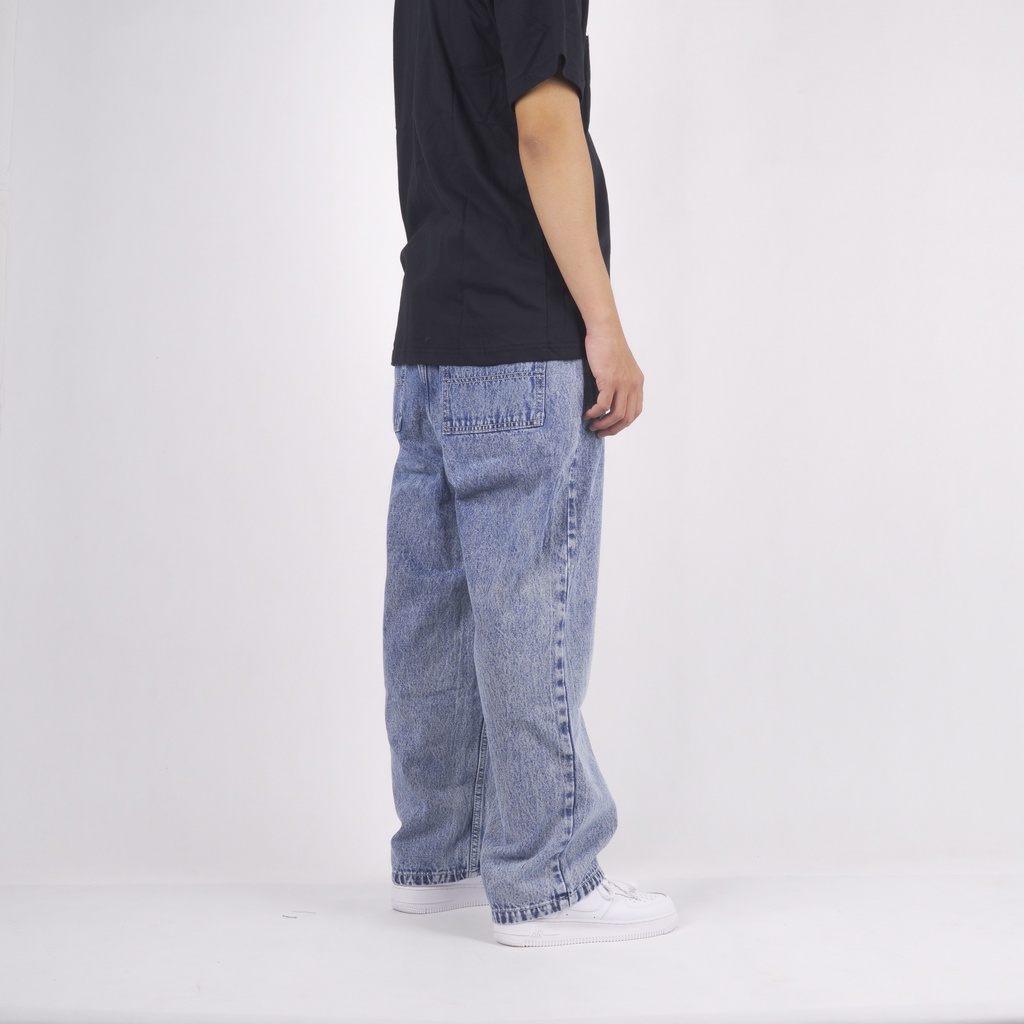 Superego Denim Pants Baggy Relaxed - Snow Light Blue BPR01B - Image 3