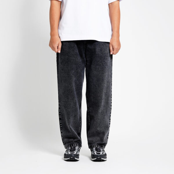 Superego Denim Pants Baggy Relaxed - Snow Black BPR01F