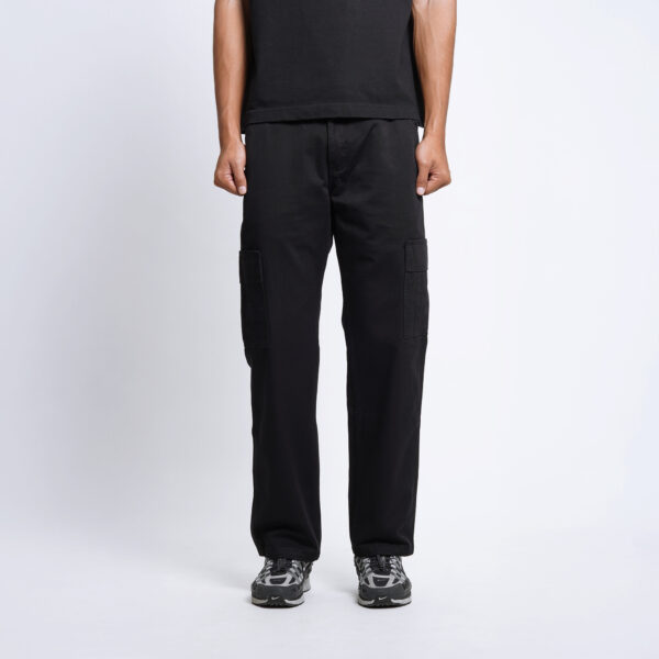 Superego Loosefit Cargo Work Pants Twill Cotton Black SCPDW02A