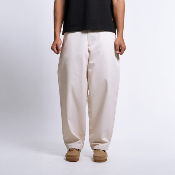 Superego Baggy Relaxed Pants Twill Cotton Cream BPR08D