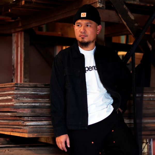 Superego Jacket Boxy Canvas Vintage Kangaroo Black WJ02C