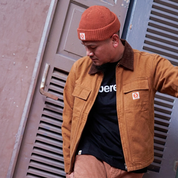 Superego Jacket Boxy Canvas Vintage Kangaroo Mustard WJ02A