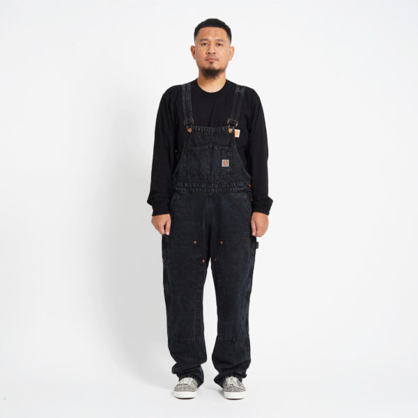 Superego - Overall Carpenter Double Knee Denim Loose Fit Snow Black OVA01D