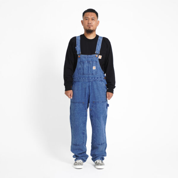 Superego - Overall Carpenter Double Knee Denim Loose Fit Snow Blue OVA01B