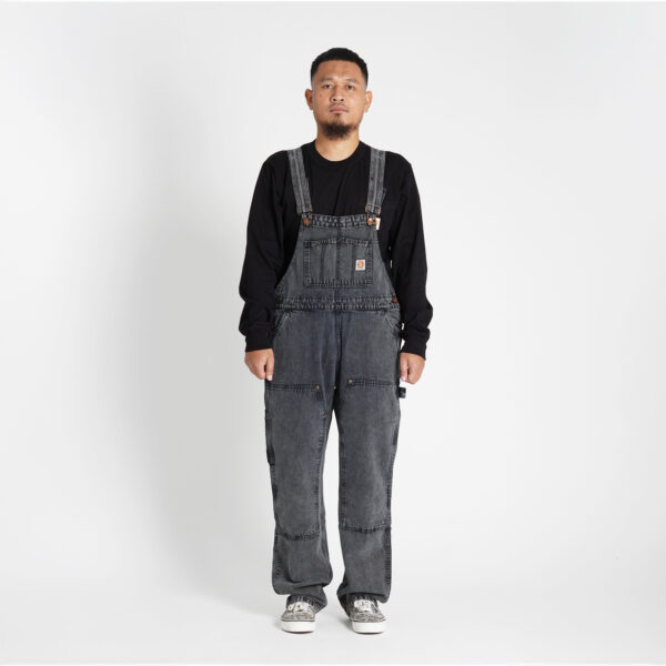 Superego - Overall Carpenter Double Knee Denim Loose Fit Snow Light Black OVA01C