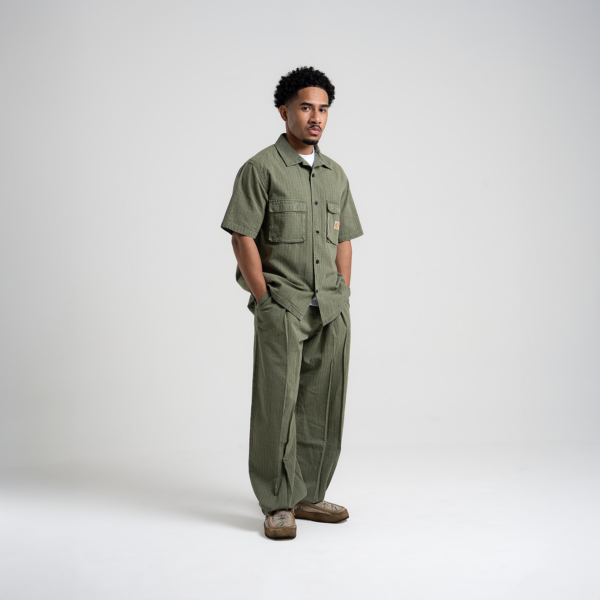 Superego Celana Denim Slub Ballon Relax Pants Olive SLUB01A