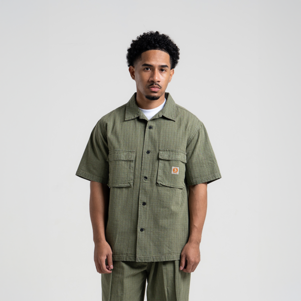 Superego Kemeja Denim Slub Airflow Olive SLUB02A