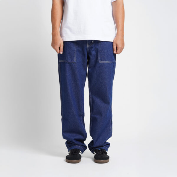 Superego - Celana Fatigue Pants Jeans Denim Pria Washed Tapered Navy SFP01G