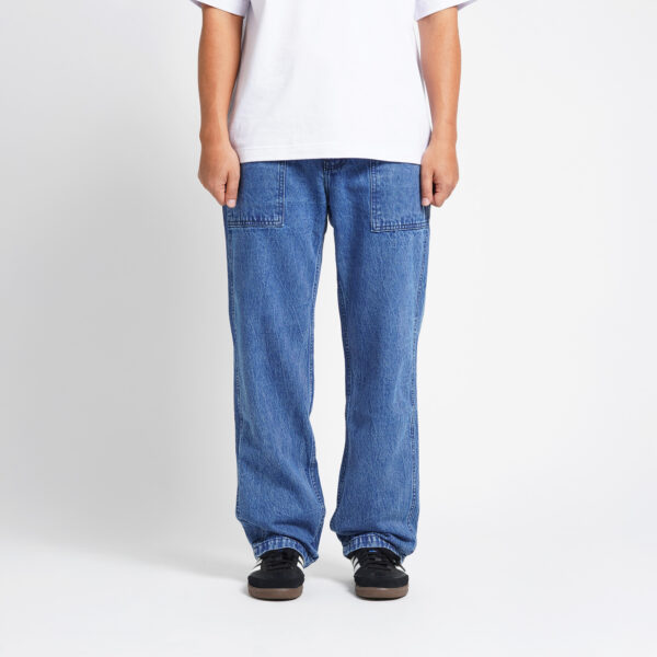 Superego Celana Jeans Pria Size 28-38 Loose Fit Fatigue Long Pants Denim Snow Blue SFP01C