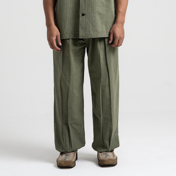 Superego Celana Denim Slub Ballon Relax Pants Olive SLUB01A