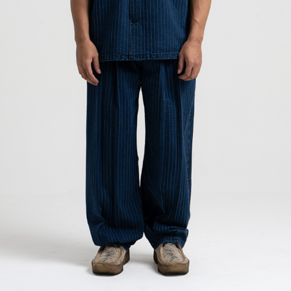 Superego Celana Denim Slub Balloon Relax Pants Blue Indigo SLUB01B