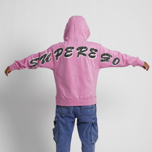 Superego Hoodie Oversize Unisex Cotton Fleece Premium Sablon Paisley Peach SHP01C