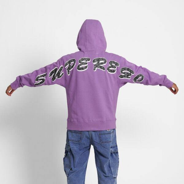 Superego Hoodie Oversize Unisex Cotton Fleece Premium Sablon Paisley Taro SHP01D