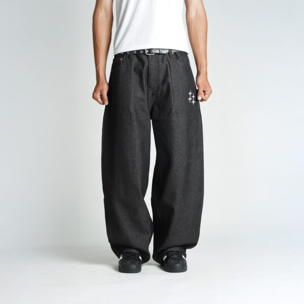SUPEREGO - Super Baggy Pants Raw Denim Indigo Black BPR09B