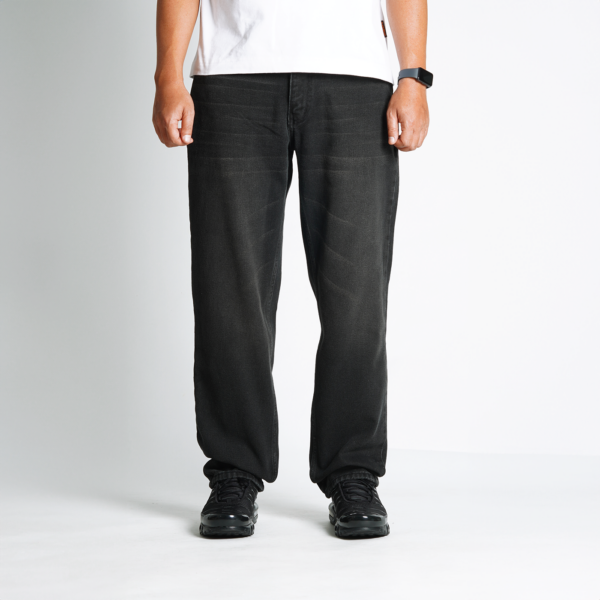 Superego Men’s 13oz Regular Fit Denim Jeans – Black Spray Brown SBP01B
