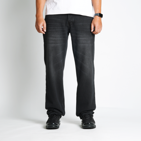Superego Men’s 13oz Regular Fit Denim Jeans – Black Spray WhiteSBP01C