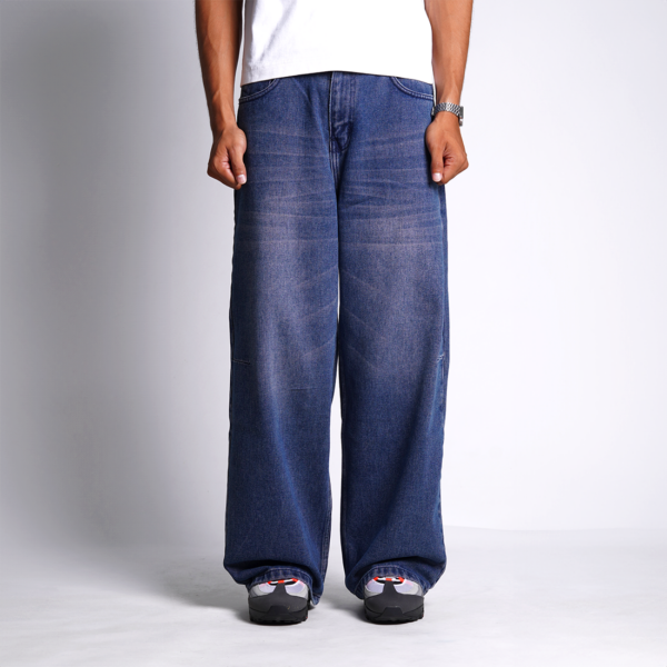 Superego Baggy Pants Denim Wide Leg Blue Vintage SBWL01C