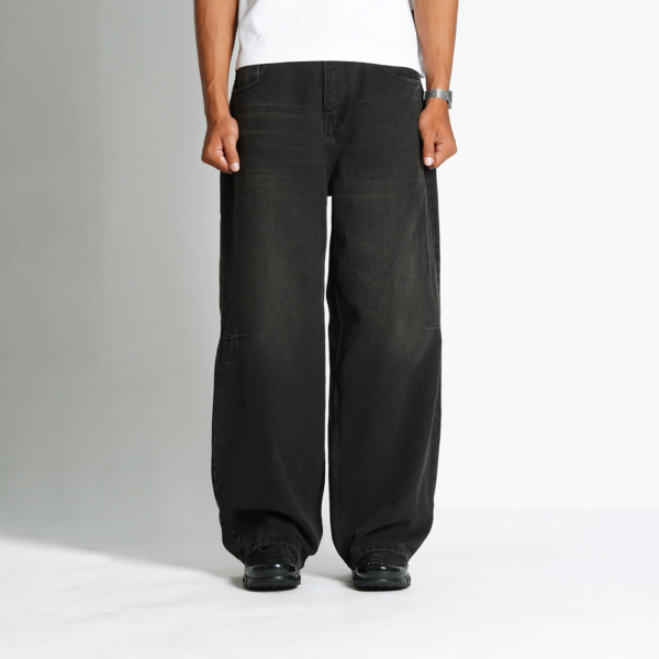 Superego Baggy Pants Denim Wide Leg black Brown SBWL01A